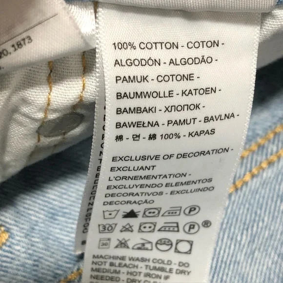 Levi's Light Blue Jean Shorts - Picture 7 of 9